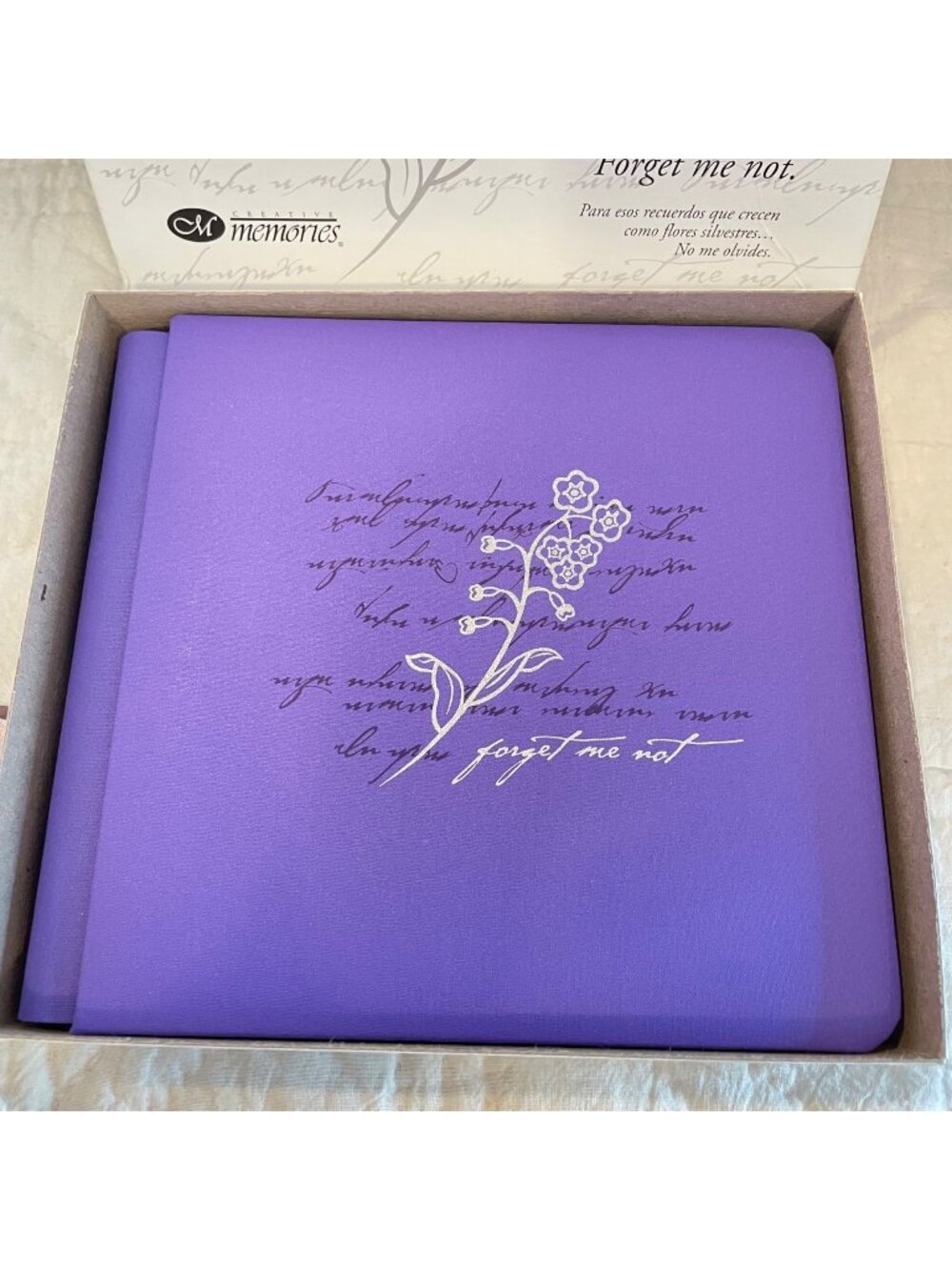 Creative Memories Forget Me Not Purple Album With Pages 12"x12" For Scrapbooking